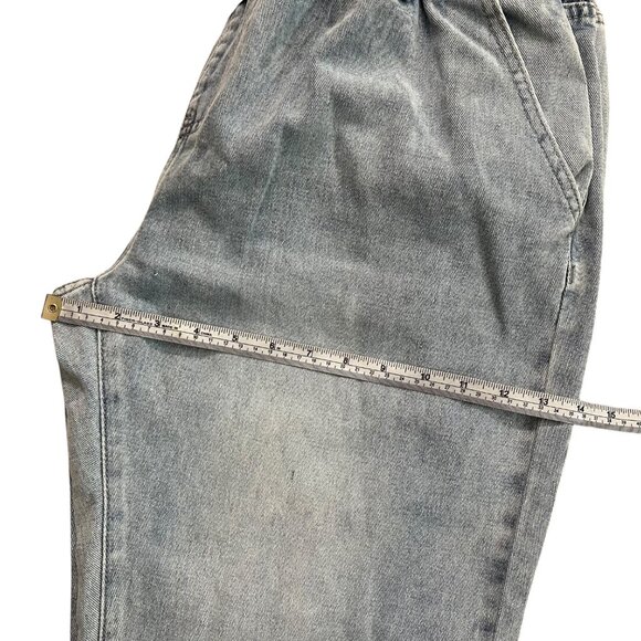 Flamingals Womens Elastic Waist Straight Leg Ankle Jeans Size XXL Stretch Pullon - Picture 7 of 9
